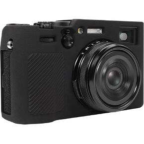 BOVKE Soft Camera Case for Fujifilm X100VI Digital Camera, X100VI Protective Silicone Case Cover Rubber Camera Sleeve for Fuji X100VI, Black