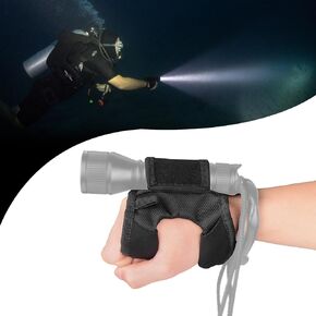ORCATORCH Diving Flashlight Glove for Small Hands, Hands-Free Flashlight Holder Universal Adjustable Wrist Strap Scuba Dive Lights Accessories (Not Included Flashlight)