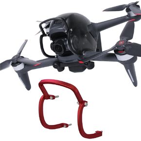 Gimbal Bumper for DJI FPV Drone Camera Bumper Protector Aluminum Alloy PTZ Protect Bar Rod for FPV Drone Anti-Collision Accessories(red)