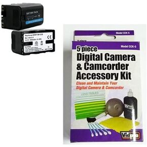 Accessory Kit Compatible with Synergy Digital, Works with Sony PXW-Z280 Camcorder includes: ZELCKSG Care & Cleaning, EM-BLI-439-2.6 Battery