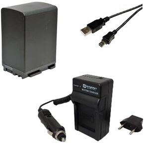 مجموعة ملحقات التآزر الرقمية ، متوافقة مع Canon XA40 Professional UHD 4K Camcorder تشمل: USB5Pin Cable USB ، SDM-1503 Charger ، ACD788 Battery