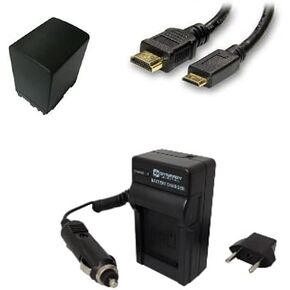 Synergy Digital Accessory Kit, Compatible with Canon VIXIA GX10 UHD 4K Camcorder includes: SDBP827 Battery, SDM-1503 Charger, HDMI6FM AV & HDMI Cable