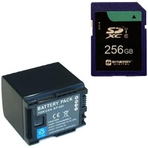 Synergy Digital Accessory Kit, Compatible with Canon XA55 UHD 4K30 Camcorder includes: ACD787 Battery, KSD256GB Memory Card