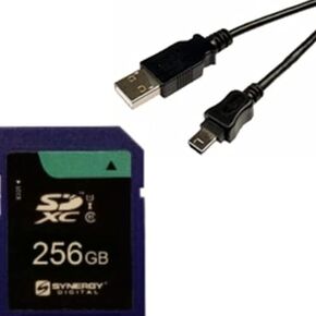 Synergy Digital Accessory Kit, Compatible with Canon XF400 UHD 4K60 Camcorder includes: USB5PIN USB Cable, KSD256GB Memory Card