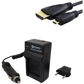 Accessory Kit Compatible with Synergy Digital, Works with Sony FDR-AX100 4K Ultra HD Camcorder includes: SDM-109 Charger, HDMI6FMC AV & HDMI Cable