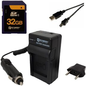 Synergy Digital Accessory Kit, Compatible with HamiltonBuhl ActionPro Camcorder includes: SDM-142 Charger, USB5PIN USB Cable, SY-SD32GB Memory Card