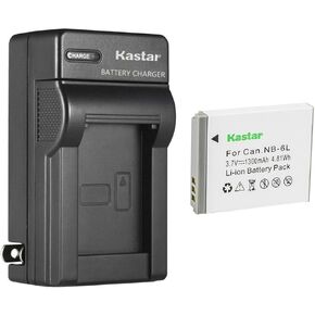 Kastar 1-Pack Battery and AC Wall Charger Replacement for Canon Digital IXUS 105, Digital IXUS 105 is, PowerShot D10, PowerShot D20, PowerShot D30, PowerShot ELPH 500 HS, PowerShot S90, PowerShot S95