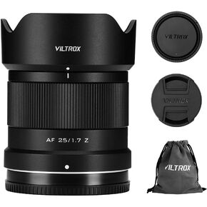 Viltrox AF 25mm F1.7 Air for Nikon Z Mount, Large Aperture Lens Compatible with Nikon Z Cameras Zfc Z50 Z5 Z6 Z7 Z8 Z9 Z7 Z50II Z6II Z30 ZF