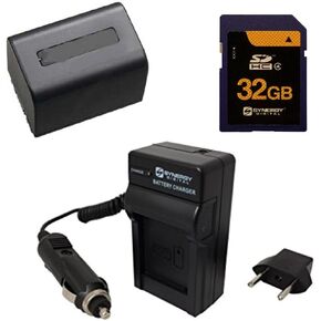 مجموعة ملحقات كاميرا الفيديو الرقمية في Synergy ، متوافقة مع Sony HXR-NX80 4K NXCAM Camcorder تشمل: SDM-109 Charger ، SY-SD32GB بطاقة الذاكرة ، SDNPFV70NEW
