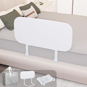 omzer Travel Bed Rails for Toddlers - Foldable Portable Safety Rail with No Drill, Short Bed Rail Guard for Baby Child/Elderly, Height Adjustable for Crib Twin Queen Full King Size Bunk Bed -32 Inch
