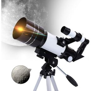 70Mm Portable Astronomical Telescope with Tripod Finder Scope +Moon Filter for Kids Beginners Fully Multi-Coated Optics Astronomy Refractor Travel Watching Moon Stars