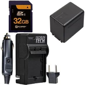 Synergy Digital Accessory Kit, Compatible with Panasonic HC-W580K Full HD Camcorder includes: SY-SD32GB Memory Card, PT58 Charger, ACD790 Battery
