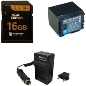 Synergy Digital Accessory Kit, Compatible with Canon Vixia HF G50 UHD 4K Camcorder includes: SDM-1503 Charger, ACD787 Battery, SY-SD16GB Memory Card