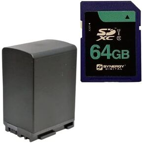 Synergy Digital Accessory Kit, Compatible with Canon Vixia HF G50 UHD 4K Camcorder includes: ACD788 Battery, SY-SD64GB Memory Card