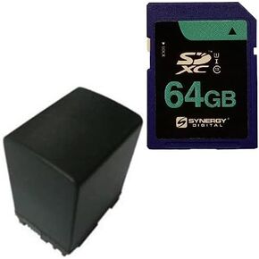 Synergy Digital Accessory Kit, Compatible with Canon VIXIA HF G21 Full HD Camcorder includes: SDBP827 Battery, SY-SD64GB Memory Card
