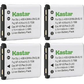 Kastar Li-42B Battery 1-Pack Replacement for Olympus Camedia X-600 D-630 D-720 D-725 D-730 DS-3500 DS-7000 FE-20 FE-47 FE-150 FE-160 FE-190 FE-220 FE-230 FE-240 FE-250 FE-280 FE-290 Camera