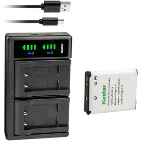 بطارية Kastar 4-Pack En-EL19 واستبدال شاحن USB Ltd2 لـ Nikon Coolpix S6900 و Coolpix S7000 و Coolpix S32 و Coolpix S33 و CoolPix A100 و CoolPix A300 و Coolpix W100 و Coolpix W150 Camera