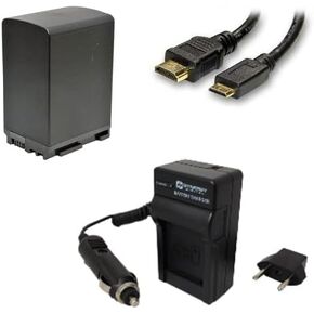Synergy Digital Accessory Kit, Compatible with Canon XA15 Compact Full HD Camcorder includes: SDM-1503 Charger, HDMI6FM AV & HDMI Cable, ACD788 Battery