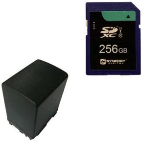 Synergy Digital Accessory Kit, Compatible with Canon XF400 UHD 4K60 Camcorder includes: SDBP827 Battery, KSD256GB Memory Card