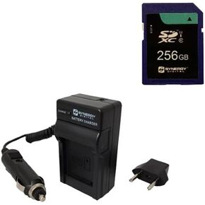 Synergy Digital Accessory Kit, Compatible with Canon XA11 Compact Full HD Camcorder includes: SDM-1503 Charger, KSD256GB Memory Card