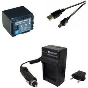 Synergy Digital Accessory Kit, Compatible with Canon XA11 Compact Full HD Camcorder includes: USB5PIN USB Cable, SDM-1503 Charger, ACD787 Battery