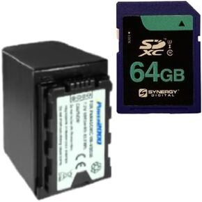 Synergy Digital Accessory Kit, Compatible with Panasonic AG-CX350 4K Camcorder includes: SY-SD64GB Memory Card, ACD794 Battery