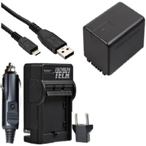 Synergy Digital Accessory Kit, Compatible with Panasonic HC-V380K Full HD Camcorder includes: PT58 Charger, ACD790 Battery, USBM USB Cable