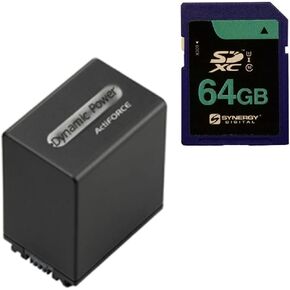Accessory Kit Compatible with Synergy Digital, Works with Sony PXW-Z90V 4K HDR XDCAM Camcorder includes: SDNPFV100 Battery, SY-SD64GB Memory Card