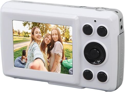Keenso 16MP Digital Camera for Photography, 16X Digital Zoom, Portable Small Camera with 1080P Video, 2.4 Inch Display, for Outdoor Travel and Parties (White) in Saudi Arabia