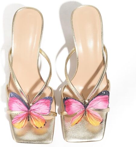 Women's Square Toe Open Toe Heeled Sandals Comfortable Ankle Strap Bow Kitten Heel Slip On Dress Party Sandals in Saudi Arabia
