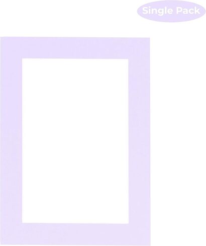 Countryarthouse Light Purple Acid Free 28 × 40 حصيرة إطار صورة مع قطع شطرة بيضاء لصور 24 × 36 - يناسب إطار 28x40 - حصيرة واحدة in Kuwait