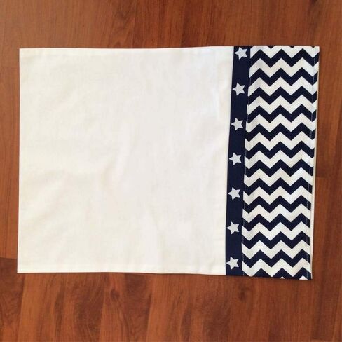 Arrows Pattern BLUE PILLOW COVER SHAM 14"x18" (35x45 cm) / 100% Cotton Flannel 4-24 Months Baby Bedding Nursery Toddler Infant for 3 Months, Half-Birthday, 6 Months celebrations in Saudi Arabia