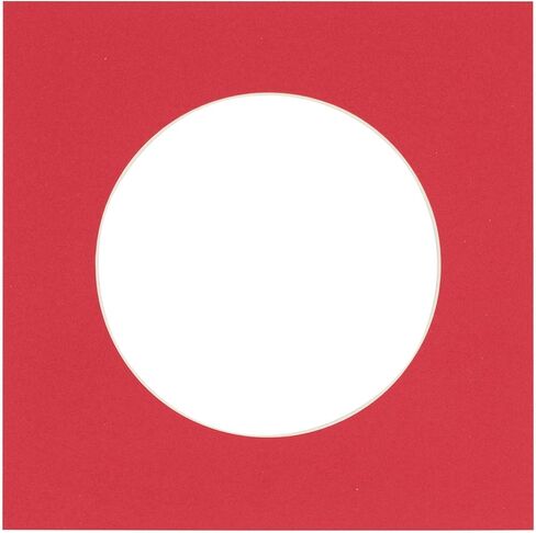 CountryArtHouse Hunter Green Acid Free 16x16 Circle Picture Frame Mat with White Core Bevel Cut for 12x12 Pictures - Fits 16x16 Frame - Pack of 1 Matboard in Kuwait