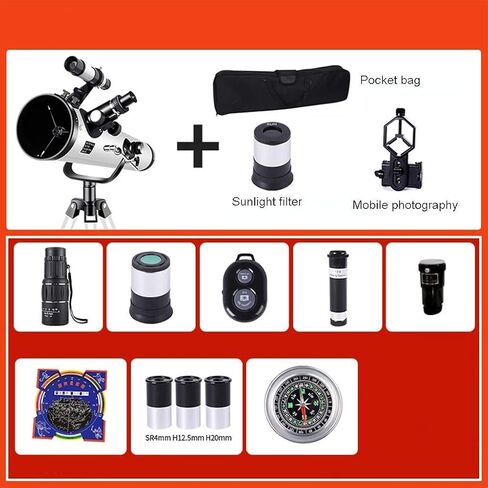 Portable Refractor Telescope telescopes for Adults Astronomy Telescope for Kids and Beginners with Tripod telescopes for Astronomy (Color : Package 3) (Package 4) in Saudi Arabia
