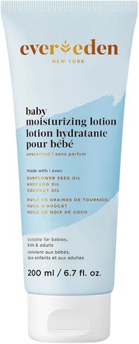 Evereden Baby Body Lotion, Dermatologist-Tested, Unscented, 6.7 fl oz | Non-Greasy Baby Mositurizer, Clean & Gentle Baby Care, Fragrance-Free, National Eczema Association Accepted, 6.7 fl oz in Kuwait