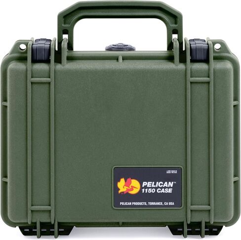Pelican 1150 Case, OD Green with Black Latches, None (Case Only) in Kuwait