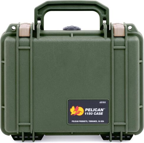 Pelican 1150 Case, OD Green with Black Latches, None (Case Only) in Kuwait