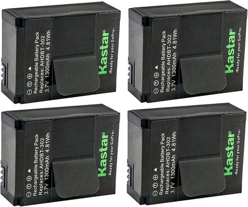 Kastar 2-Pack Battery Replacement for GoPro AHDBT-201, AHDBT-301, AHDBT-302 Battery, GoPro ACARC-001, AWALC-001, AHBBP-301 Charger, GoPro AHDBT-201, AHDBT-301, AHDBT-302 in Saudi Arabia