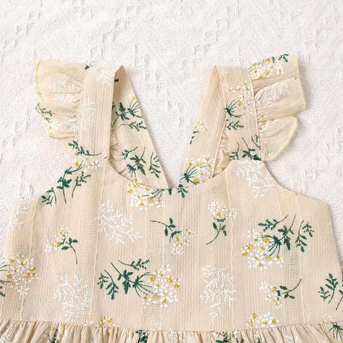 2-6Y Baby Girl Flower Dress Toddler Sleeveless Ruffle Dress Kid Casual Dresses Girls Flower Outfits Summer Clothes in Saudi Arabia