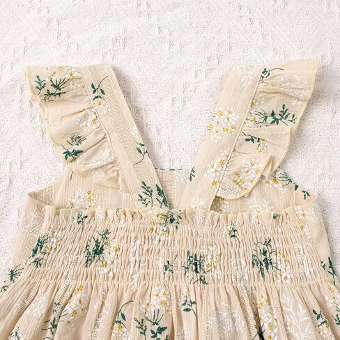 2-6Y Baby Girl Flower Dress Toddler Sleeveless Ruffle Dress Kid Casual Dresses Girls Flower Outfits Summer Clothes in Saudi Arabia