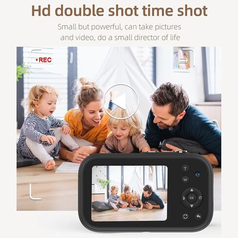 1080P Digital Camera Portable Digital Video Camera 48MP Dual Lens 2.8 Inch IPS Screen Game Playing Mc Listening Built-in Battery with 32GB TF Card USB Card Reader Birthday Christmas Gift for Teens in Saudi Arabia