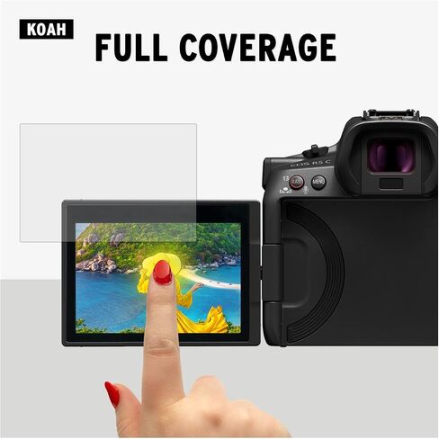 Koah LCD Ultra Armor Screen Protector for Canon EOS R5 Mirrorless Camera, 0.3mm Ultra-Thin Optical Protector Glass, Anti-Bubble Anti-Fingerprint Tempered Glass Screen Protector in Kuwait