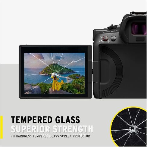 Koah LCD Ultra Armor Screen Protector for Canon EOS R5 Mirrorless Camera, 0.3mm Ultra-Thin Optical Protector Glass, Anti-Bubble Anti-Fingerprint Tempered Glass Screen Protector in Kuwait