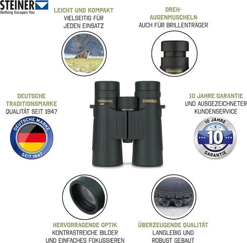 Steiner Observer 8 x 42 Roof Prism Binoculars in Saudi Arabia