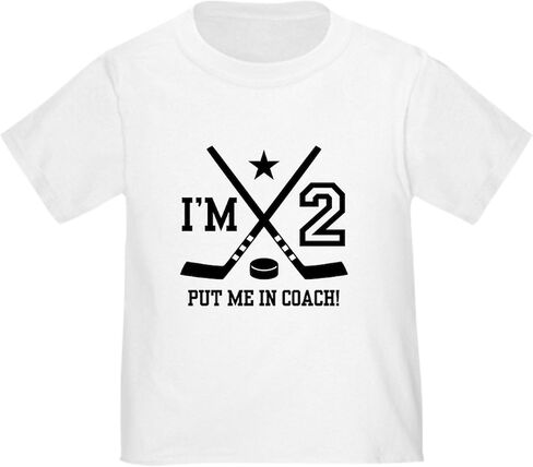 CafePress 2 Year Old Hockey Toddler T Shirt Cute Toddler Graphic Tee, 100% Cotton in Kuwait