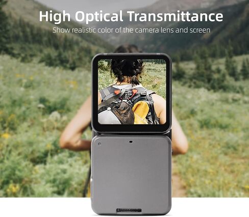 Osmo Action 2 Screen +Lens Protector for DJI Action 2 Combo 4K Camera Underwater for Vlogging Action Sports ، مجموعتان مضادتان للنظارات المقسمة في فيلم DJI Action 2 Power/Dual-Screen Combo (لـ DJI Action 2 Combo Dual-Screen) in Kuwait