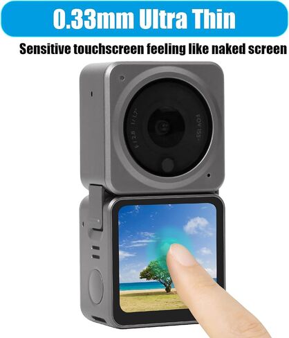 Osmo Action 2 Screen +Lens Protector for DJI Action 2 Combo 4K Camera Underwater for Vlogging Action Sports ، مجموعتان مضادتان للنظارات المقسمة في فيلم DJI Action 2 Power/Dual-Screen Combo (لـ DJI Action 2 Combo Dual-Screen) in Kuwait