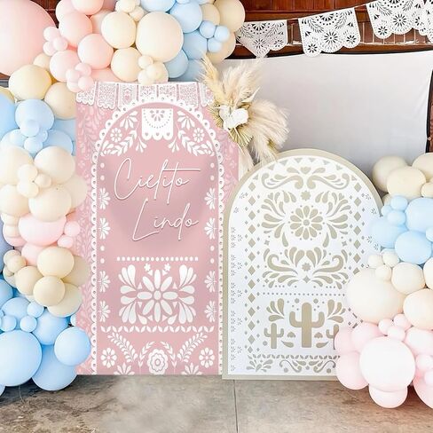 MEHOFOND Cielito Lindo Vertical Backdrop Blue Photography Background for Cielito Lindo Baby Shower Mexican Wedding Birthday Bridal Shower Mexican Themed Banner Photo Party Supplies 5x7ft in Kuwait