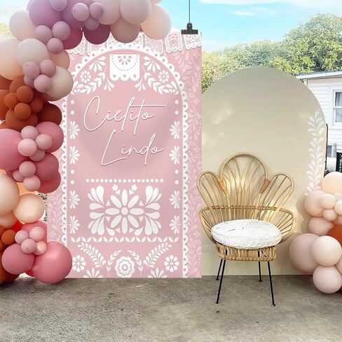 MEHOFOND Cielito Lindo Vertical Backdrop Blue Photography Background for Cielito Lindo Baby Shower Mexican Wedding Birthday Bridal Shower Mexican Themed Banner Photo Party Supplies 5x7ft in Kuwait