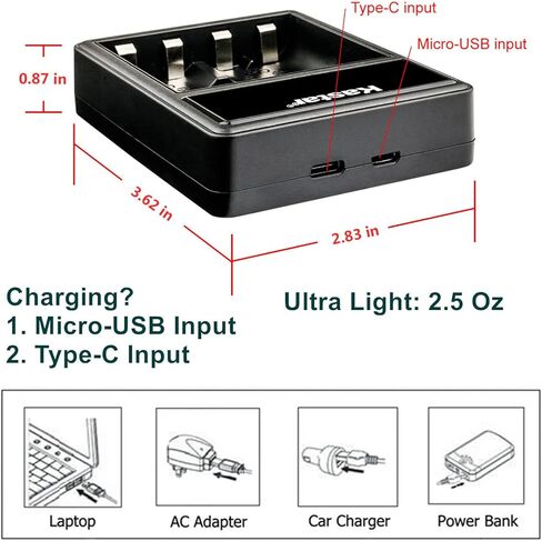 Kastar 1-Pack KAA2HR Battery and LCD Dual USB Charger Replacement for Kodak EasyShare C1013, C300, C310, C315, C330, C340, C360, C433, C433 Zoom, C503, C513, C530, C533 Zoom, C603, C613 Camera in Saudi Arabia